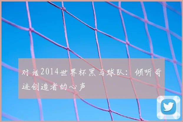 对话2014世界杯黑马球队:倾听奇迹创造者的心声